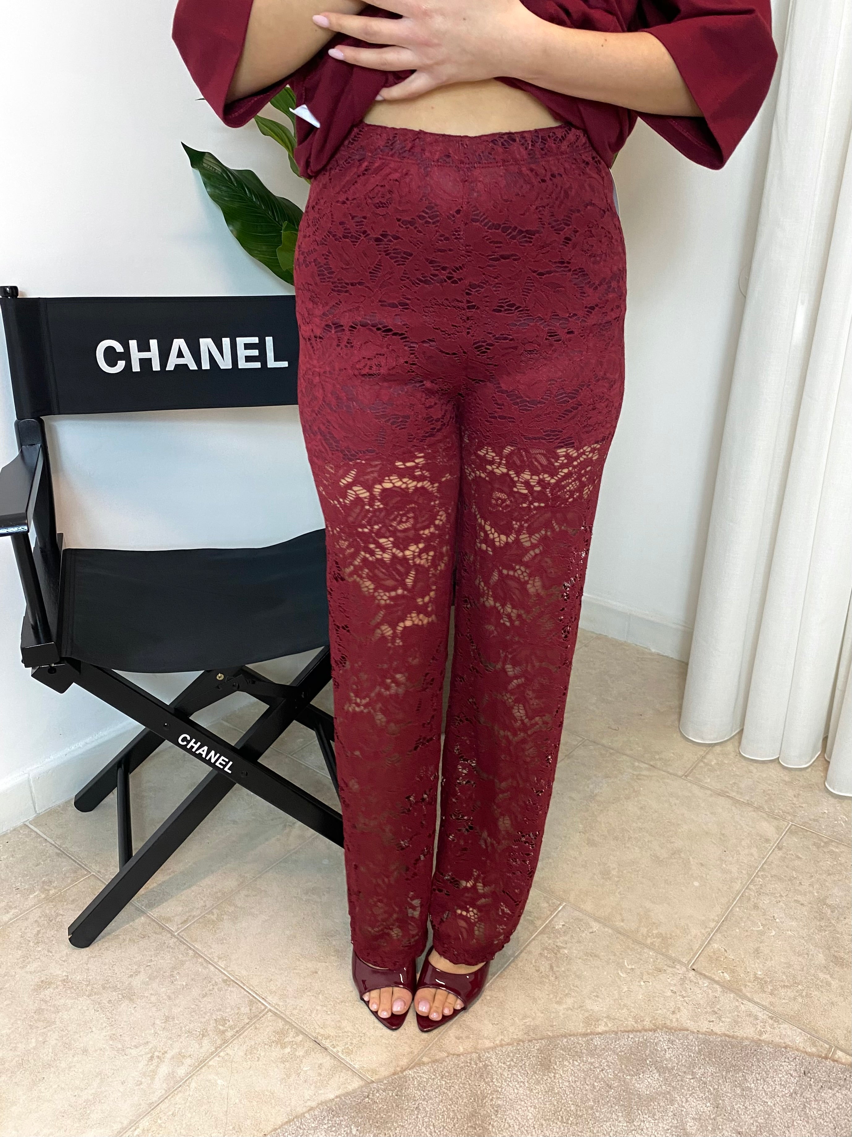 Pantaloni in pizzo