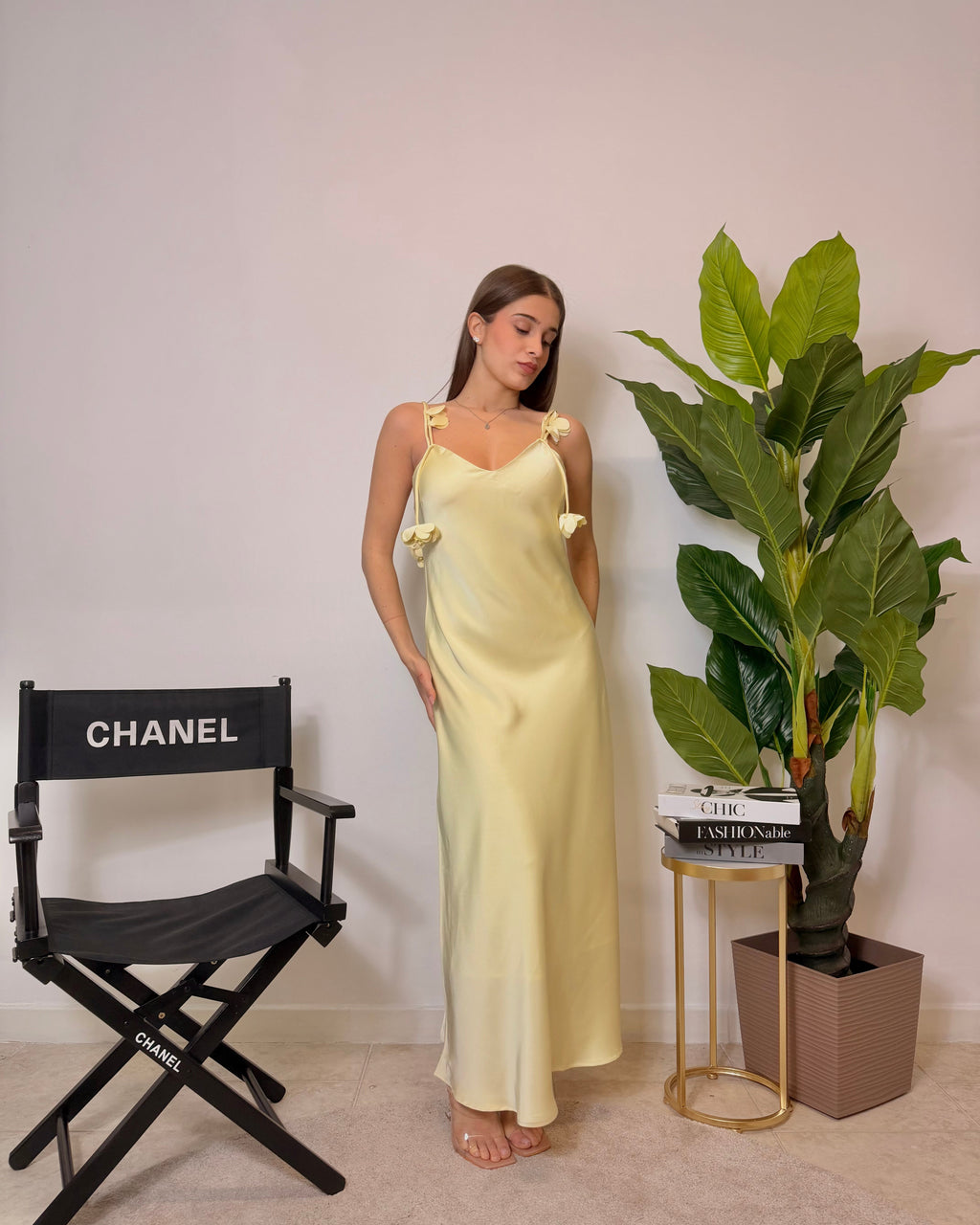 Dress yellow rose