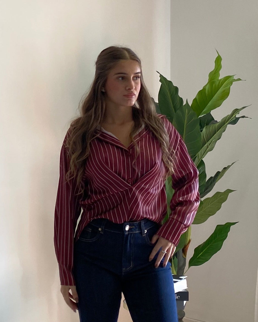 Camicia asimmetrica a righe