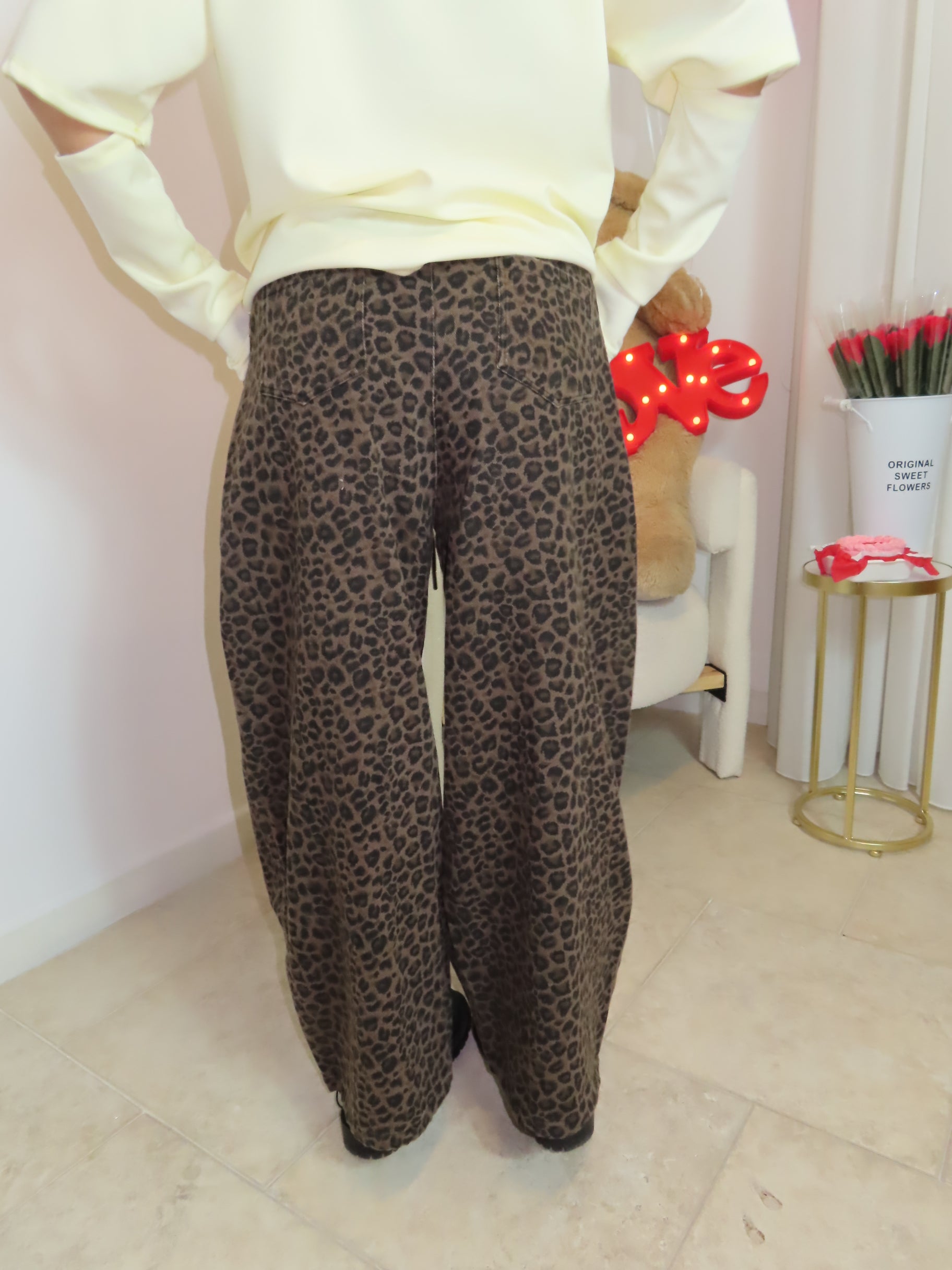 Jeans leopardato