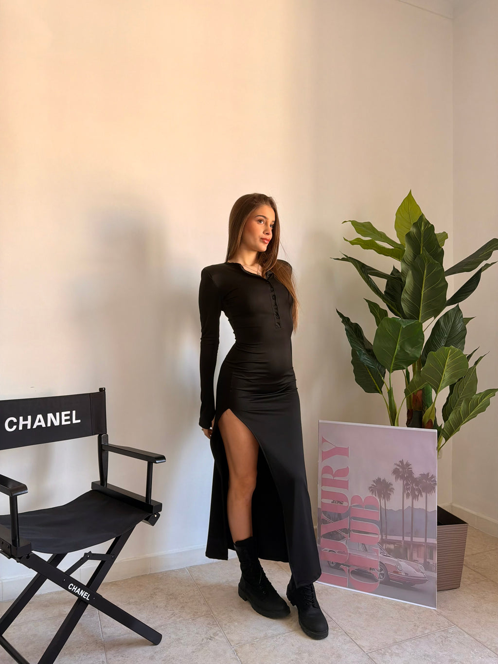 Dress bottoni lungo
