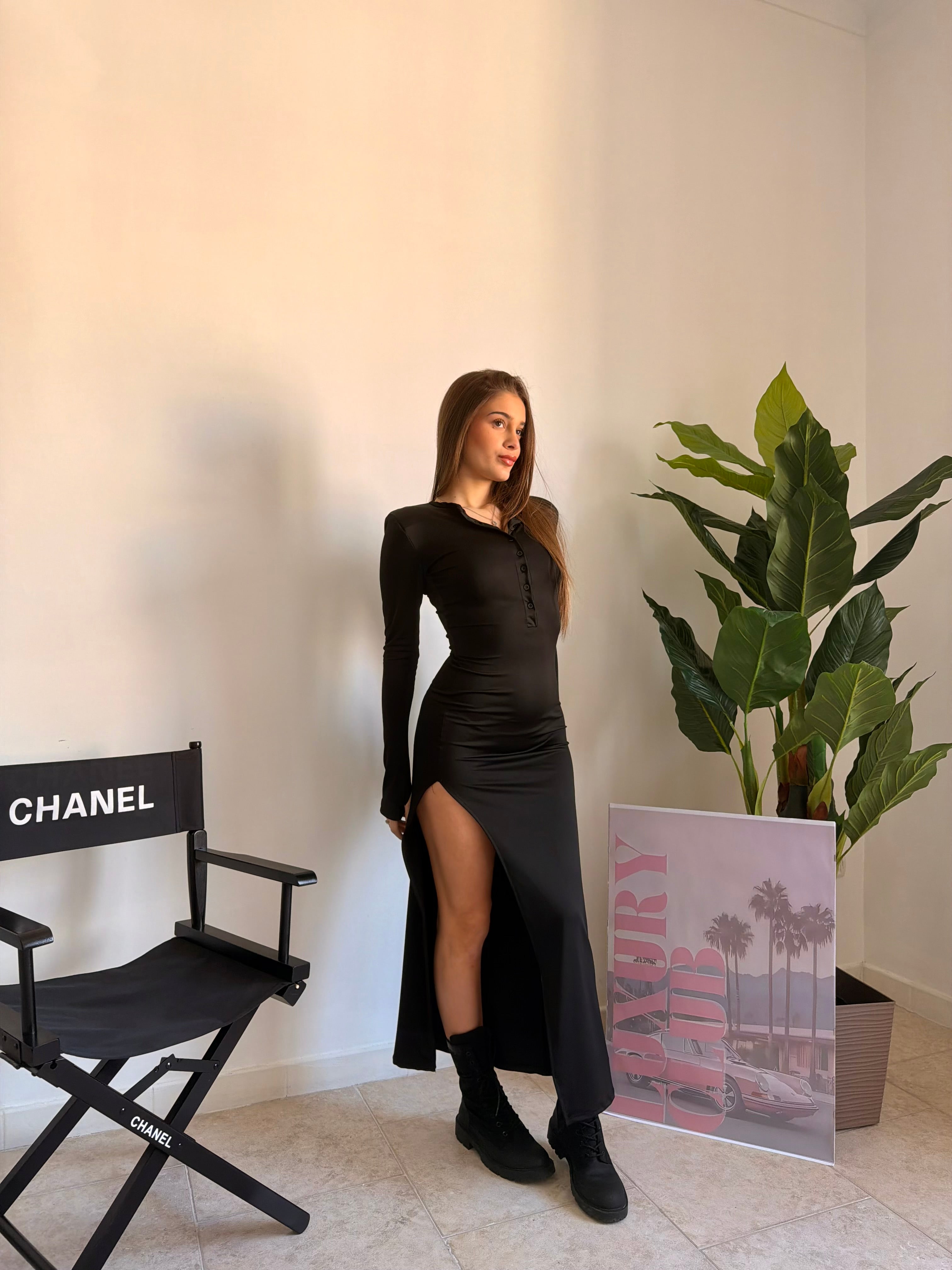 Dress bottoni lungo