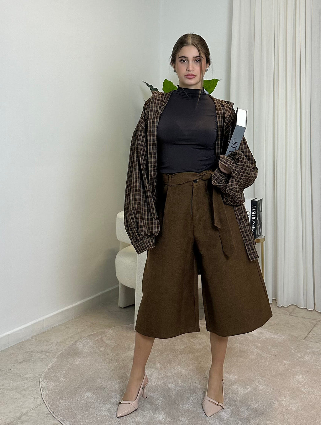 Camicia Quadri marrone